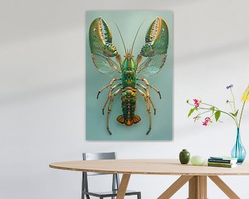 Lobster Luxe - Vlinder fantasie in groen #2 van Marianne Ottemann - OTTI