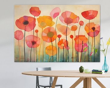 Coquelicots abstrait sur Bert Nijholt