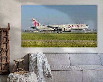 Qatar Cargo's Boeing 777-FDZ cargo plane. by Jaap van den Berg