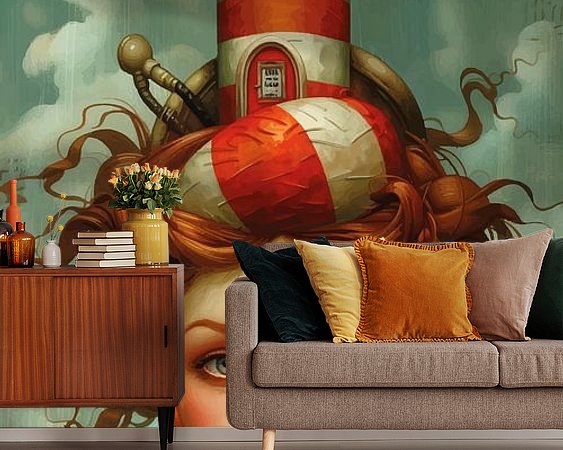 Voorbeeld van het werk in een kamer