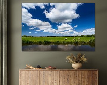 Hollands landschap met schapen von Dennis van de Water