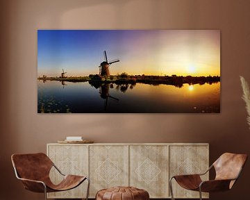 Kinderdijk panorama by Dennis van de Water