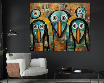 Schilderij Kleurrijke Vogels van ARTEO Schilderijen