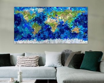 World map of the Netherlands by Frans Blok