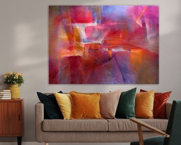 Colourspaces - red meets blue and orange by Annette Schmucker