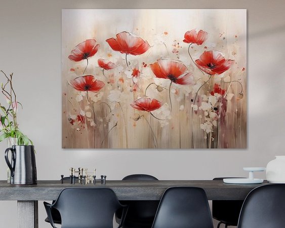 Voorbeeld van het werk in een kamer