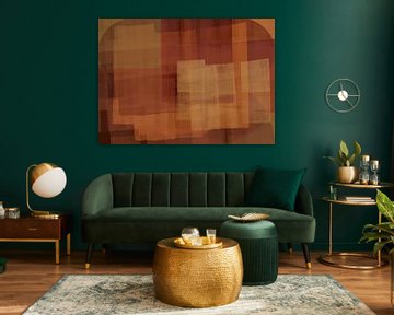 Modern abstract shapes in warm brown and terracotta. by Dina Dankers