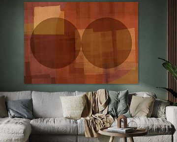 Modern abstract shapes in brown colors. by Dina Dankers