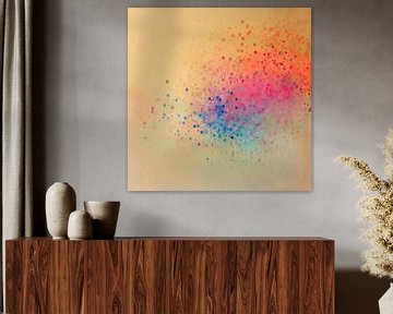 Modern abstract happy colour explosion van Lauri Creates