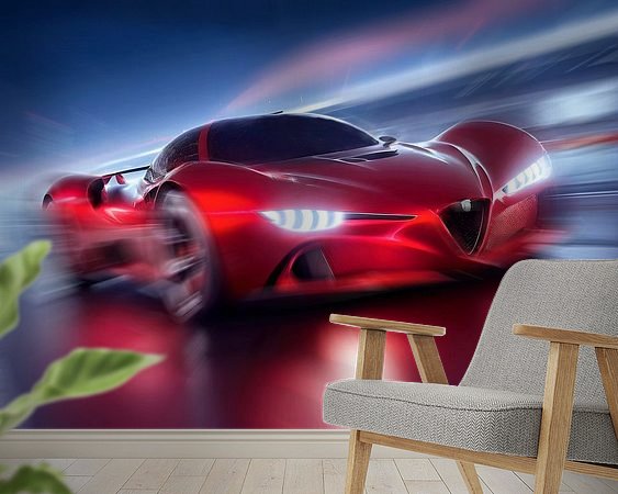 Voorbeeld van het werk in een kamer