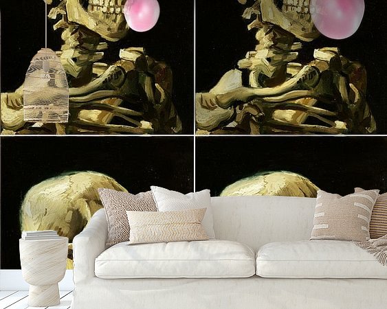 Voorbeeld van het werk in een kamer