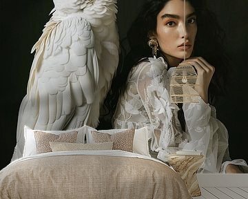 White parrot and a woman by haroulita