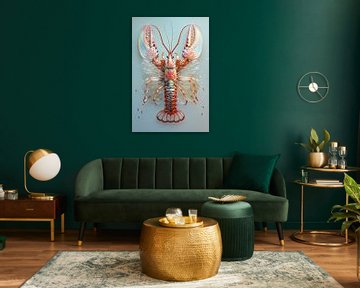 Lobster Luxe - Vlinder fantasie rood #1 van Marianne Ottemann - OTTI