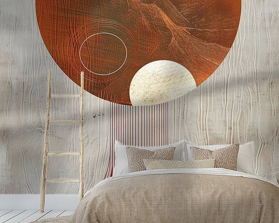 Voorbeeld van het werk in een kamer