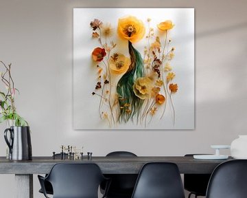 Composition florale sur Dakota Wall Art