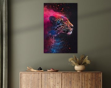 Cosmic Panther - A Vibrant Explosion of Colour by Eva Lee