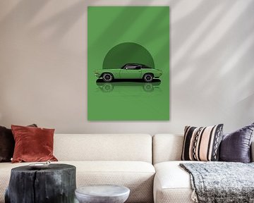 Art 1970 Chevrolet Camar Green by D.Crativeart