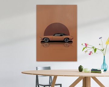 Art 1970 Chevrolet Camar Chocolate by D.Crativeart