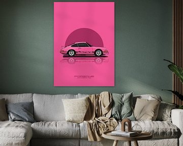 Kunstauto PORSCHE CARRERA RS Rosa von D.Crativeart