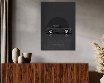 Kunstauto PORSCHE CARRERA RS Grijs van D.Crativeart