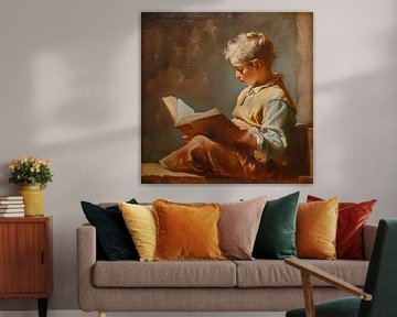 Reading boy oil painting historical by TheXclusive Art