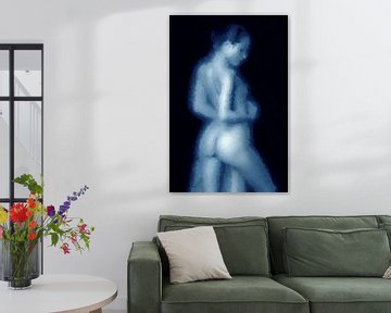 50 tinten blauw (erotiek, kunst) van Art by Jeronimo