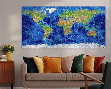 Starry world map by Frans Blok