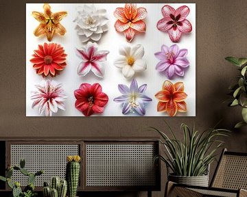 bloemenkunst aan de muur van Egon Zitter