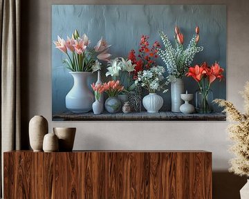 art floral sur le mur sur Egon Zitter