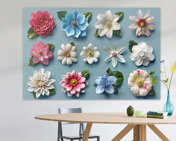 florale Kunst an der Wand von Egon Zitter