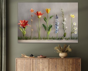 florale Kunst an der Wand von Egon Zitter