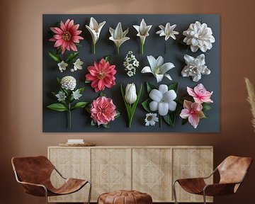bloemenkunst aan de muur van Egon Zitter