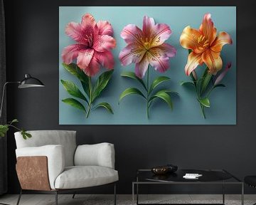 florale Kunst an der Wand von Egon Zitter