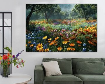 florale Kunst an der Wand von Egon Zitter