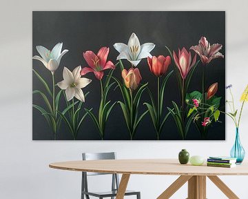 art floral sur le mur sur Egon Zitter