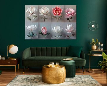 art floral sur le mur sur Egon Zitter