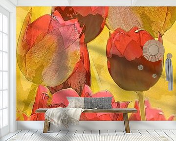 Tulpenpracht. In Gelb- und Orangetönen.