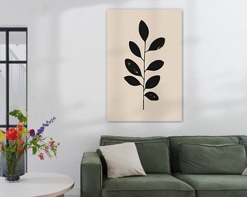 Un design minimaliste avec une forme de feuille abstraite sur Thea