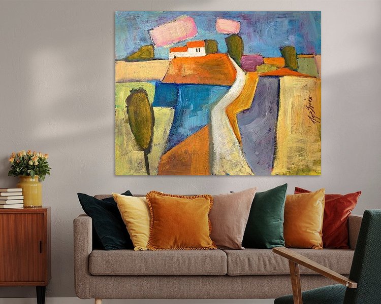 Voorbeeld van het werk in een kamer