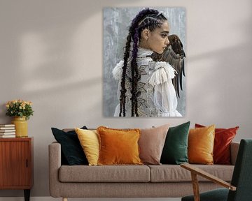 Beautiful woman with dreadlocks by haroulita