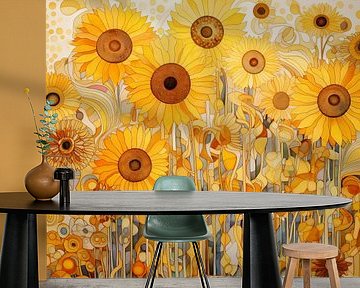 Sunflowers abstract by Bert Nijholt