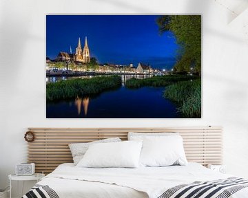 Regensburg in het blauwe uur van Rainer Pickhard