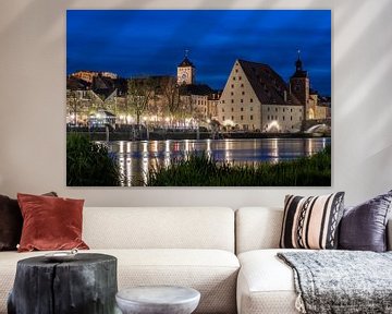 Regensburg in der blauen Stunde von Rainer Pickhard