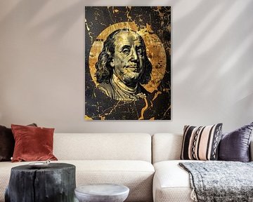 Goud Benjamin Franklin Zakelijke Motivatie van FotoKonzepte