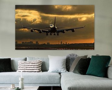 Atterrissage du Boeing 747-400M de KLM. sur Jaap van den Berg