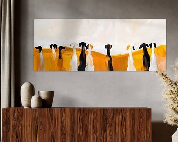 Dogs in a row by Karina Brouwer