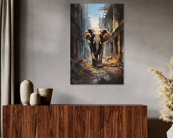 Voorbeeld van het werk in een kamer