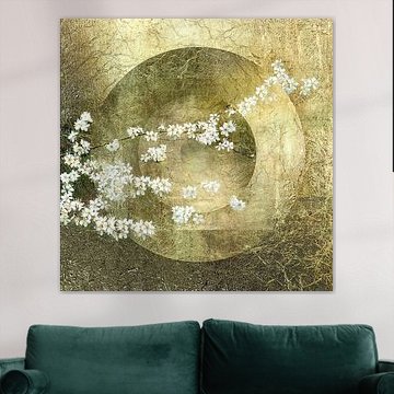 Blüte. Japanischer Stil. Wabi-Sabi.