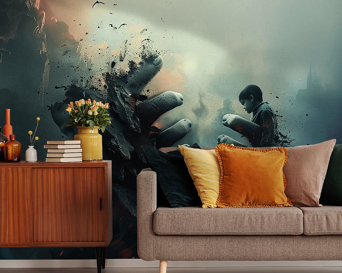 Voorbeeld van het werk in een kamer