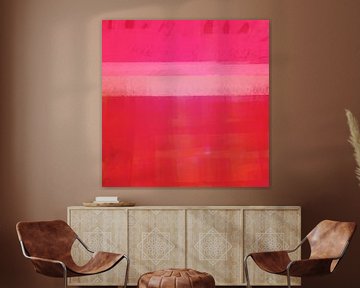 Modern abstract in roze en oranje kleurverloop. Geïnspireerd op Rothko van Dina Dankers